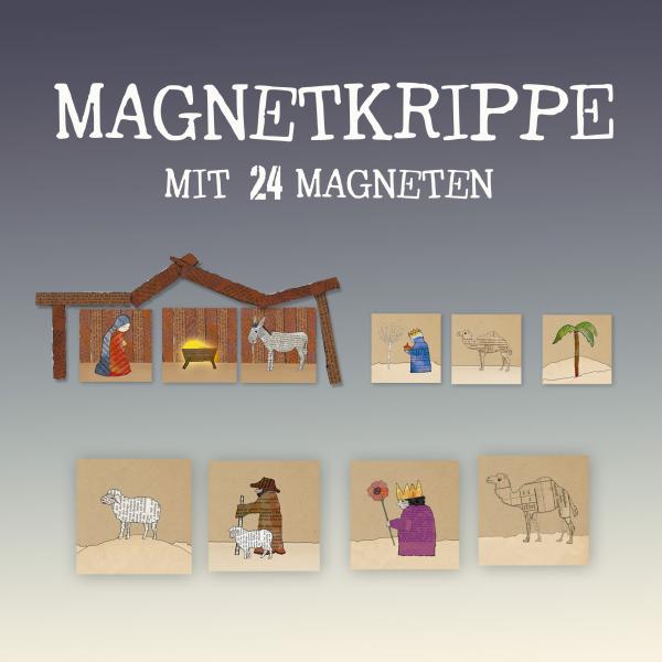 Magnet Krippe - Adventskalender mit 24 Magneten